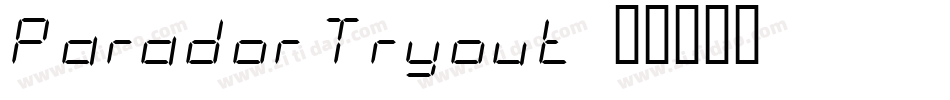 Parador Tryout字体转换